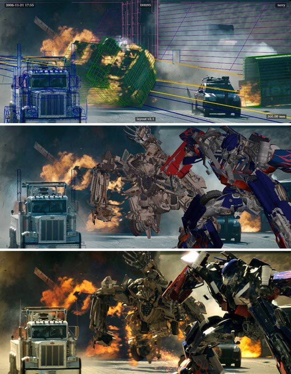 Cảnh trong bộ phim nổi tiếng Transformer. Bật mí công nghệ đưa Paul Walker tái xuất Fast & Furious 7
