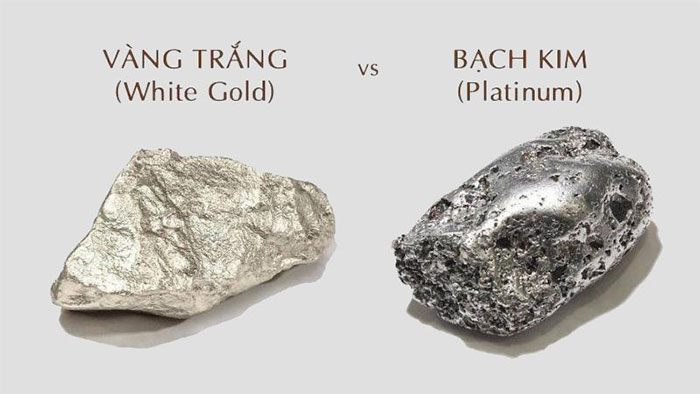 Bạch kim không phải là vàng trắng.
